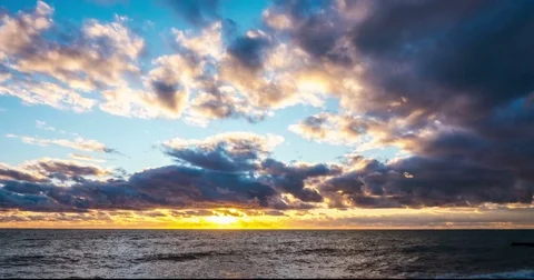 Sunset over the sea. timelapse Stock-Footage 82321955