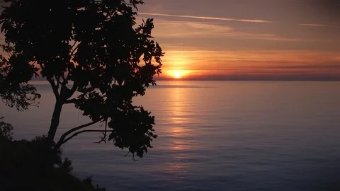 Sunset over the sea, timelpase. Video stock 71251377