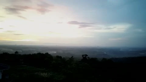 Sunset over Sentul, Bogor and Salak 库存影片 137550738