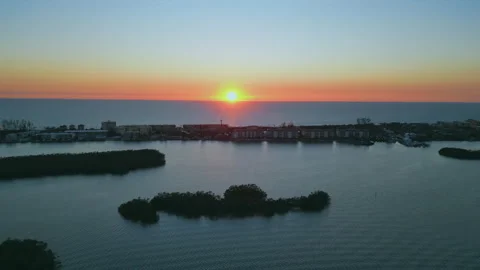 Sunset over Siesta Key Stock Footage 303113320