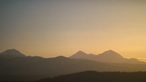 Sunset over the Sisters Stock Footage 90528842