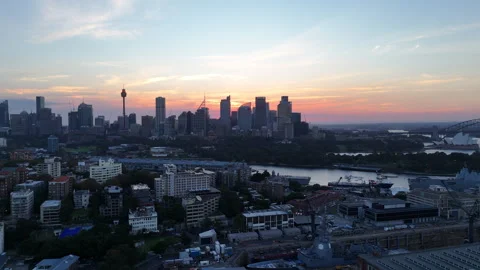 Sunset over the skyline gorgeous Stock Footage 271424363