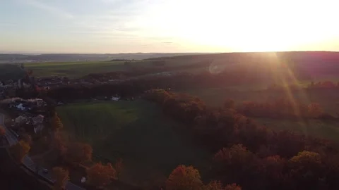 Sunset over the small city 動画素材 152577847