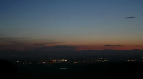 Sunset over small town Chico California Stock Footage 36176266