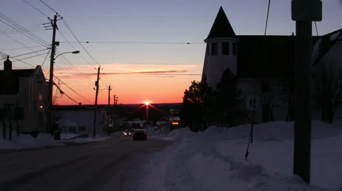 Sunset Over Small Town 動画素材 23290365
