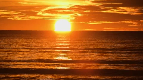A sunset over some water Stock Footage 156011546