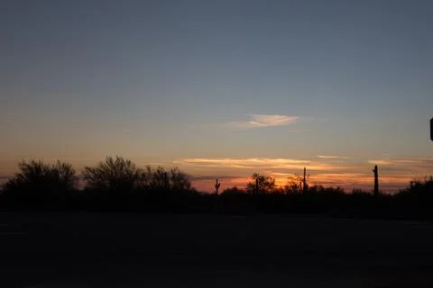 Sunset over the Sonoran Stock Photos