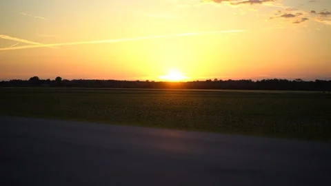 Sunset Over Soy Field Stock Footage 89548842