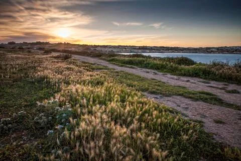 Sunset Over St. Thomas Bay Stock Photos