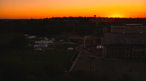 Sunset over Stadium - 8 Secs Stock Footage 47523025