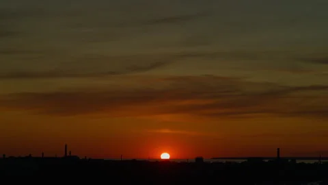 Sunset Over Tallinn Vídeo Stock 295087358