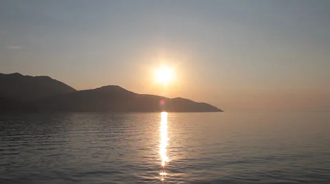 Sunset over the Thasos Island Stock-Footage 30709973