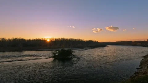 Sunset over Ticino seen from the drone Stock Footage 275816085
