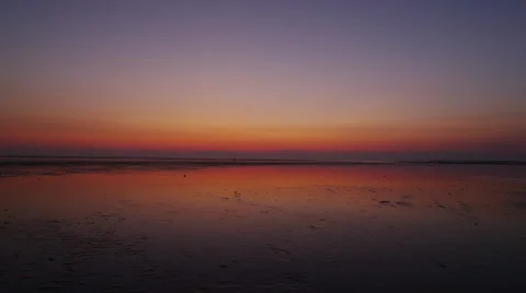 Sunset over tidal flats in Wellfleet Cape Cod 4 Video stock 40669172