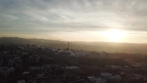 Sunset over Tijuana, Mexico Video stock 85442168