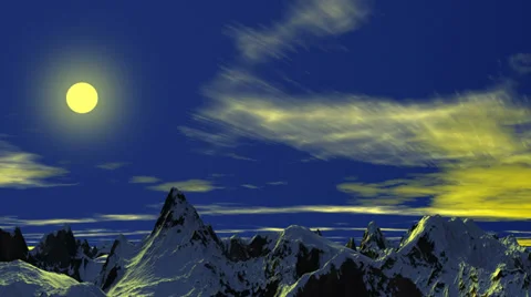 Sunset over tops of mountains 動画素材 31992596