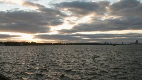 Sunset Over Toronto Stock Footage 82246029