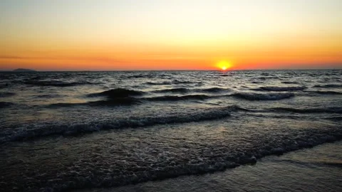 Sunset over tropical beach beautiful nature landscape evening. 스톡 동영상 130580935