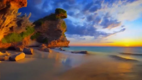 Sunset over Tropical Beach Vídeos de archivo 280807539