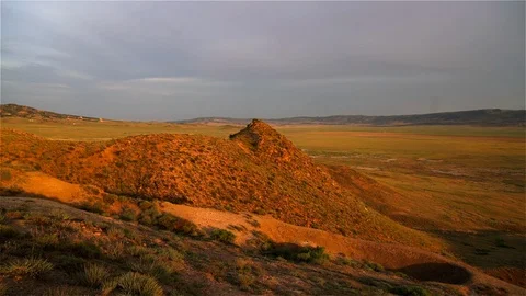 Sunset over untouched landscape Stock Footage 123128113