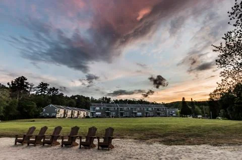 Sunset over Vacation Homes 写真素材