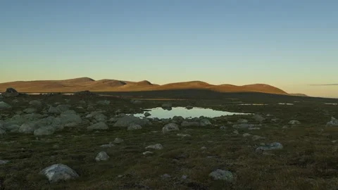 Sunset over Valdresflya,4k,timelapse 動画素材 230122339
