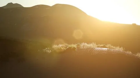 Sunset over the Valley Fields 스톡 일러스트