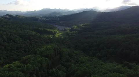 Sunset over the valley Stock Footage 50645750