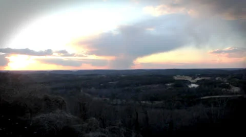 Sunset Over Valley Timelapse Stock Footage 22994848