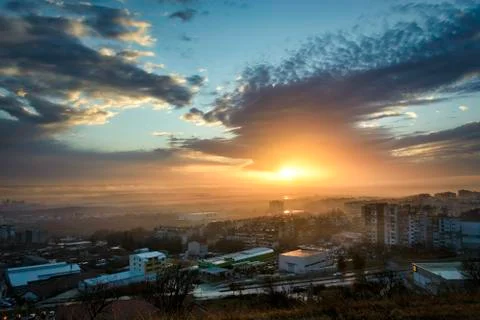 Sunset over Varna Stock Photos