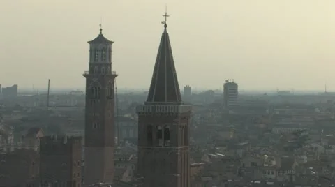 Sunset over Verona Stock Footage 12675882