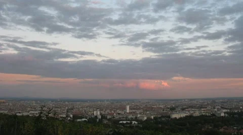 Sunset over Vienna, Austria Stock-Footage 8778046