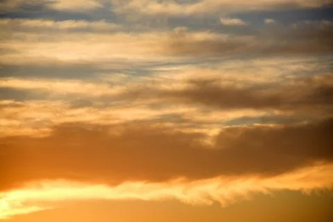 Sunset over the village.2 Stock Photos