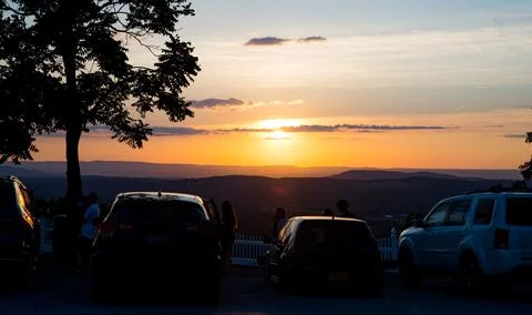 Sunset Over Warwick Stock Photos