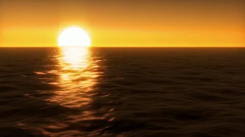 Sunset over Water Stock-Footage 12431193