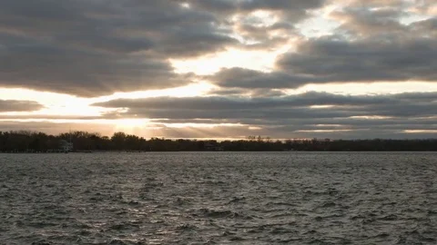 Sunset Over Water Video stock 82246035