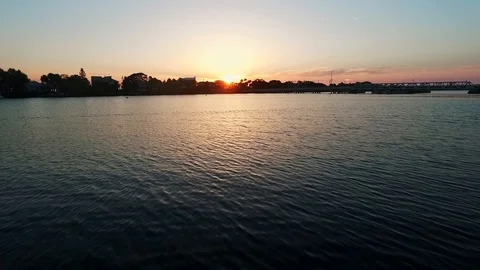 Sunset over the Water Stock Footage 116263598