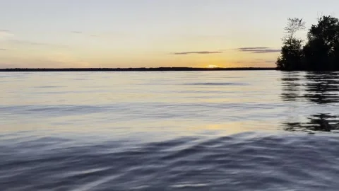 Sunset Over Water Video stock 156137474