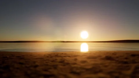 Sunset over Water Stock Footage 233114588