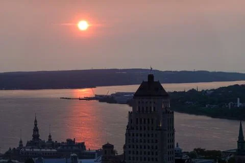 Sunset Over Water Stock Photos