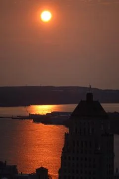 Sunset Over Water Stock Photos