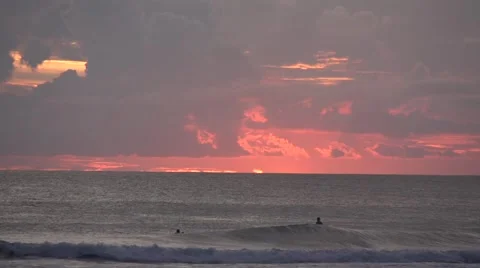 Sunset over the Water, Red Sky Video stock 51353268