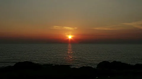 Sunset over water Timelapse, Koh Lanta, Thailand Видео 341713078