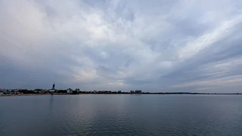 Sunset over Water Timelapse Motion Background Stock Footage 117159235