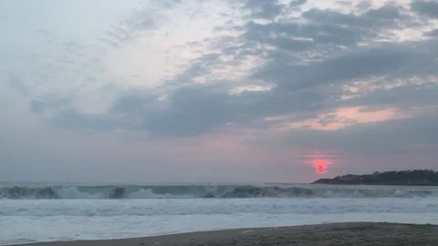 Sunset over Wave HD- Stock Footage 175877035