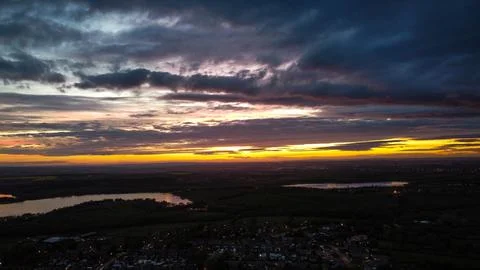 Sunset over Wintersett Stock Photos