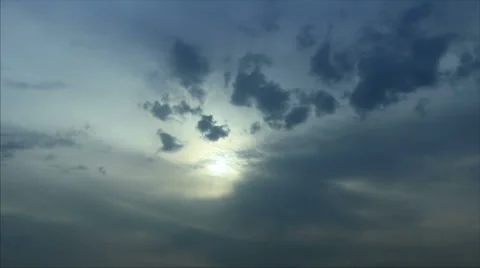 Sunset at overcast sky Stock Footage 65499187