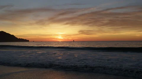 Sunset on the Pacific Coast Video stock 57922232