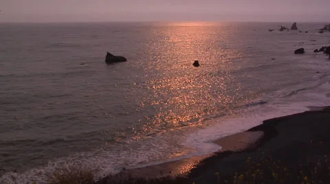 Sunset on the Pacific Coast of Oregon Video stock 38602204