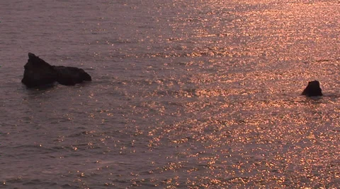 Sunset on the Pacific Coast of Oregon Video stock 38602227